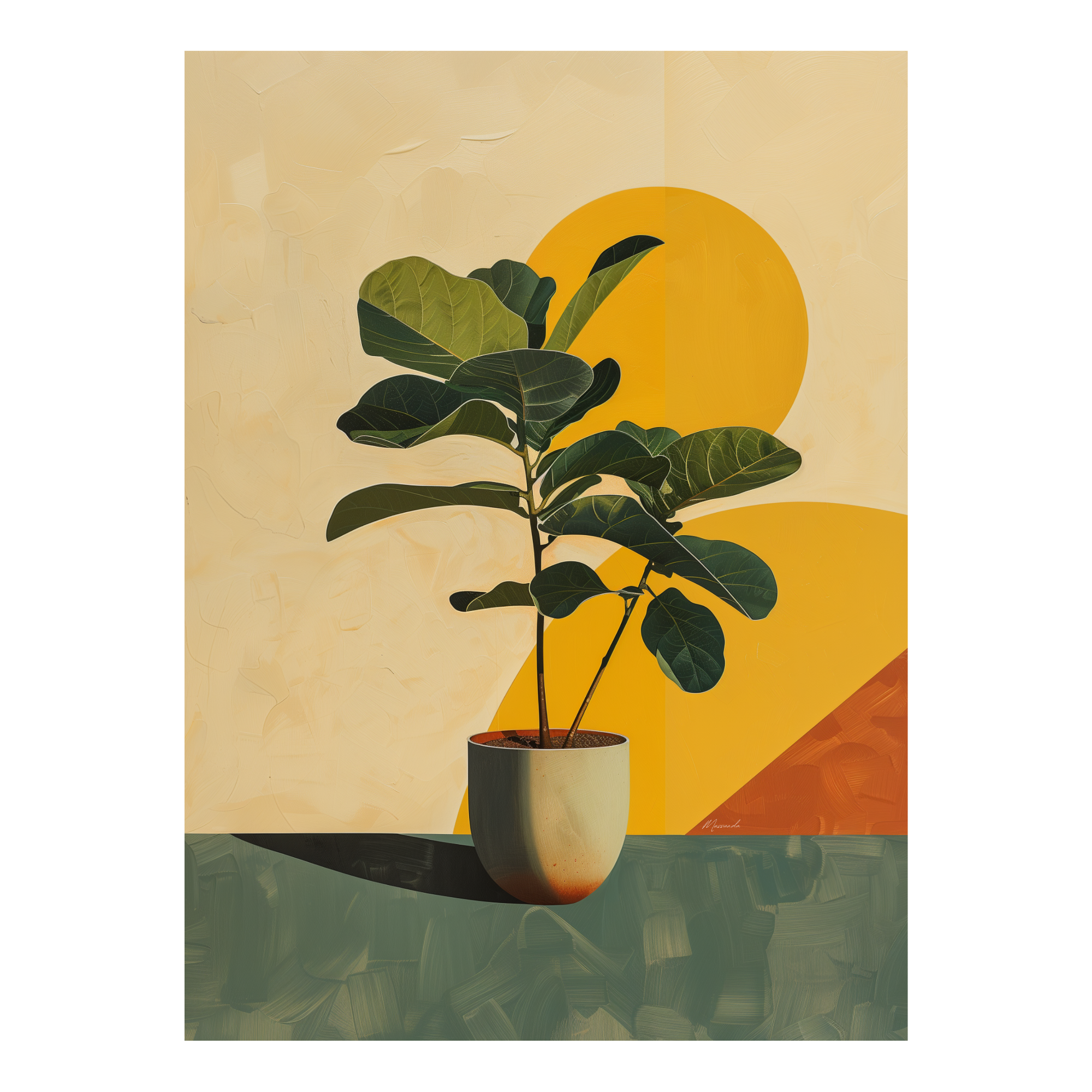 Sunlit Fig Plant