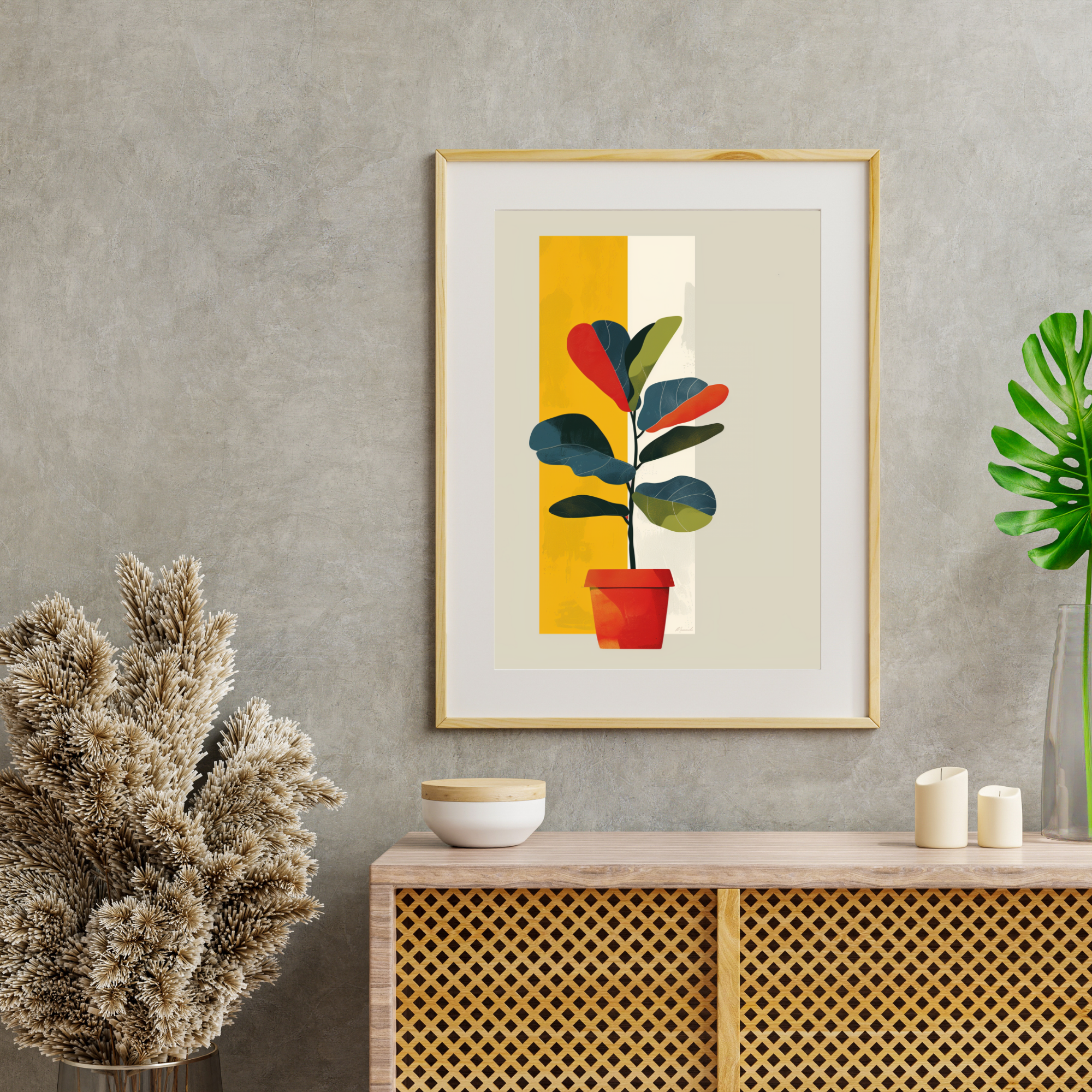 Bicolor Fig Plant Digital Art Download 02