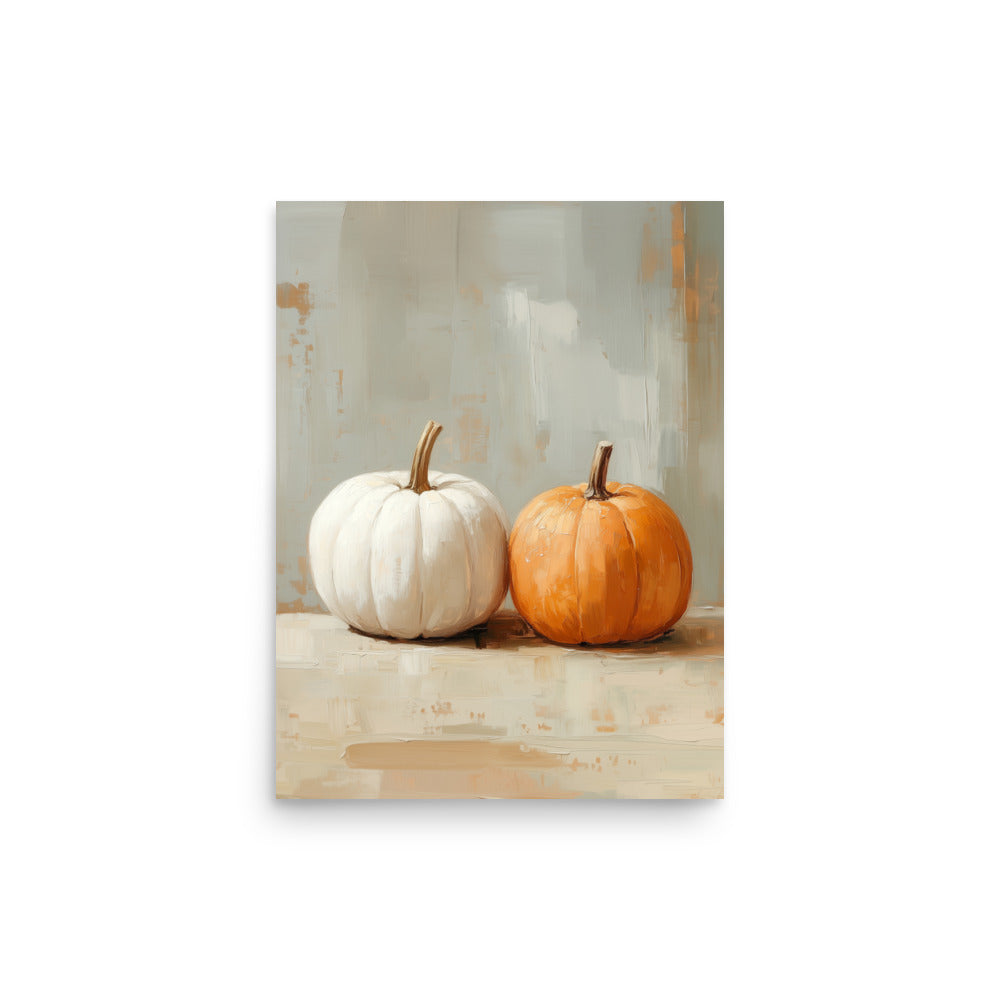 Pumpkin Duo Delight Art Print