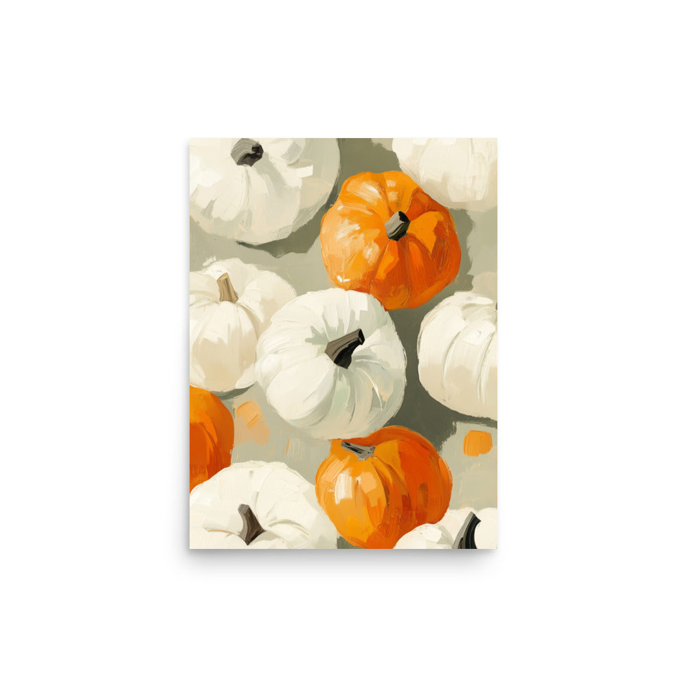 Rustic Pumpkin Gathering Art Print