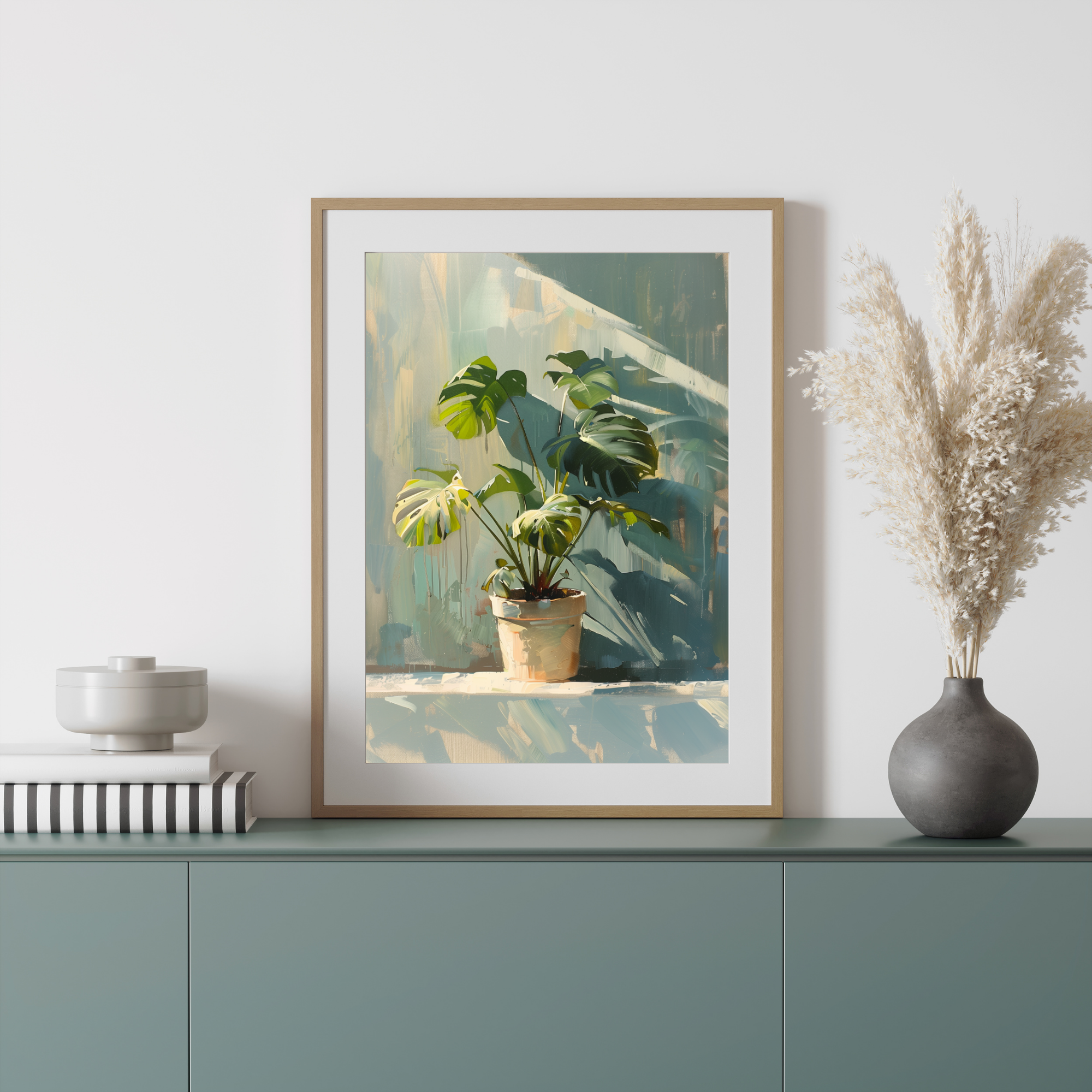 Serenity Monstera Digital Art Download 02