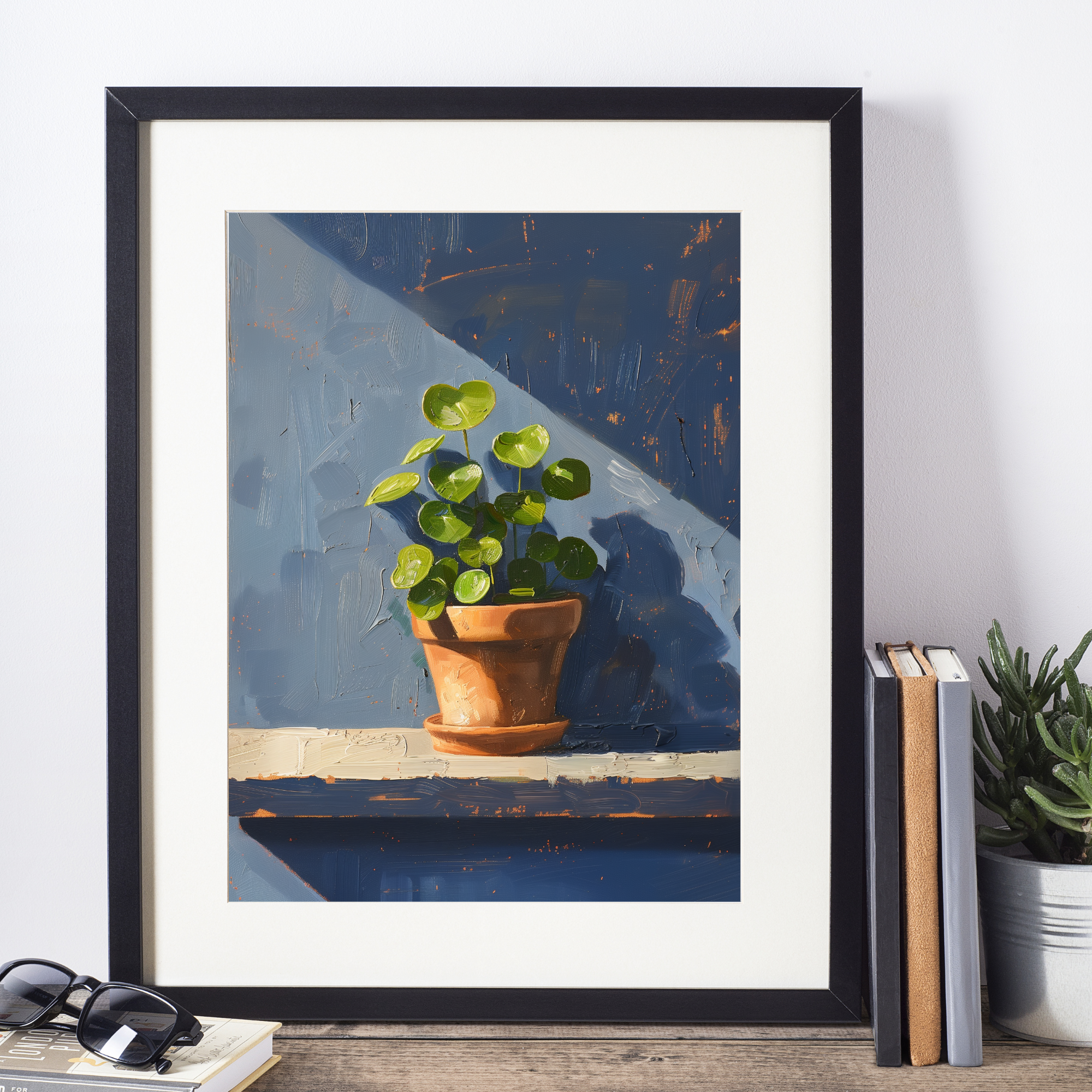 Serenity Pilea Plant Digital Art Download 01