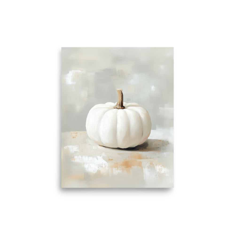 White Pumpkin Bliss Art Print