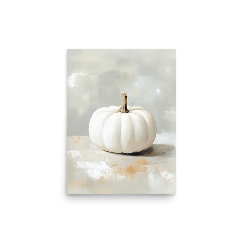 White Pumpkin Bliss Art Print 01